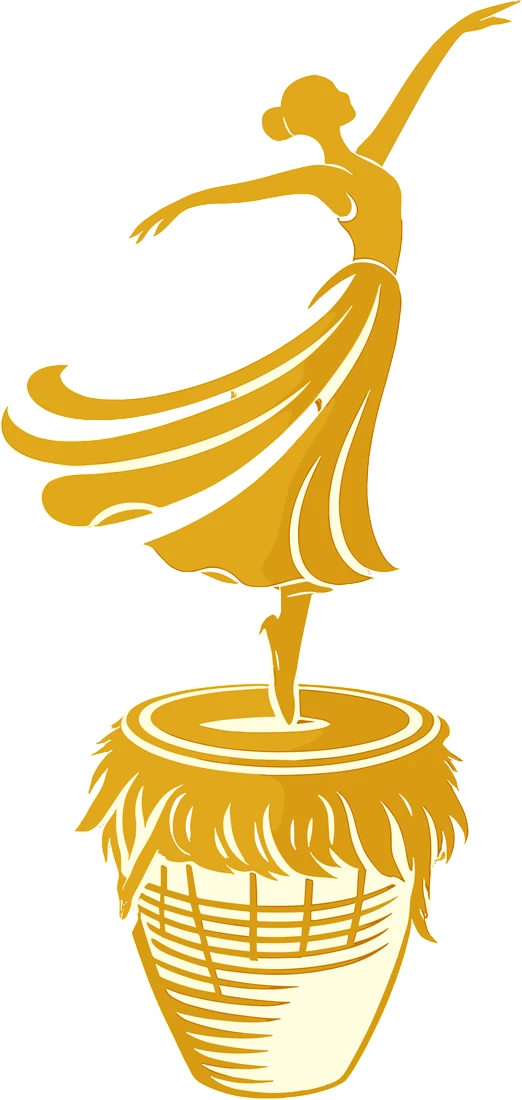 Carnaval Academy — emblema: bailarina folclórica sobre tambora